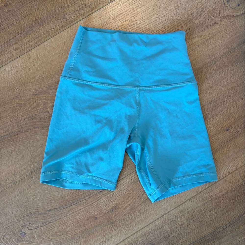lululemon athletica Turquoise High-Rise Bike Shorts